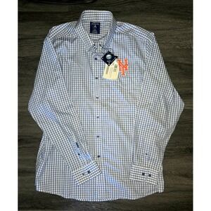 Antigua Men's New York Mets Dress Shirt – Blue & White – Size XL –‎ NWT